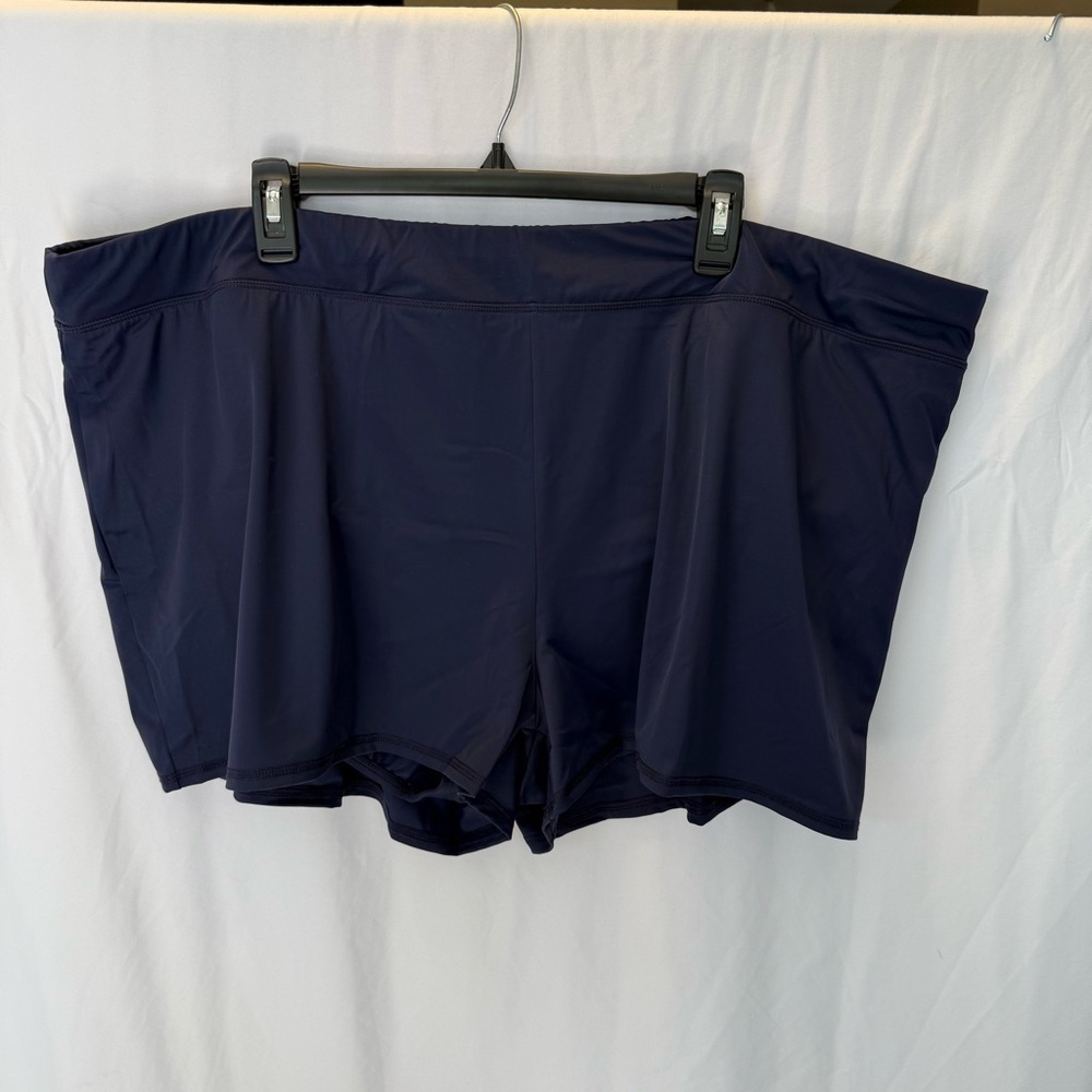 Swimsuits For All‎ Women’s Navy Swim Shorts Size 26 Plus Size Lined High Waist